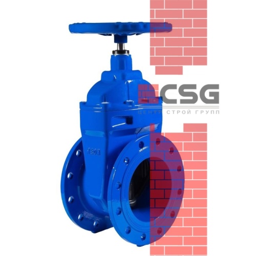 Задвижка чугун 30ч39р обрезиненный клин Ду200 Ру10/16 до +150С  SLG11 8 отв. ЛМЗ, DN 200
