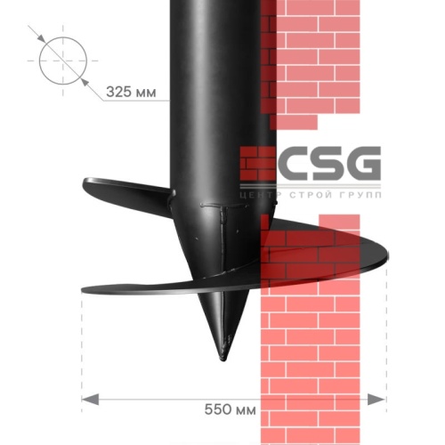 Свая винтовая СВСН-325/550/6000 по выгодным ценам в Ярославле.