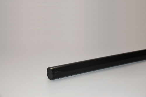 Полиацеталь стержень Ф 25 мм ПОМ-С (1000 мм, 0,8 кг) чёрный