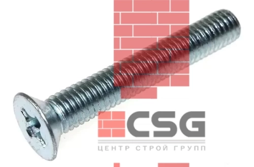 Винт с потайной головкой 8 оцинк. DIN 965